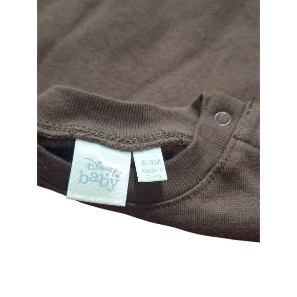 Disney Baby Unisex Brown Mickey Mouse Long Sleeve Bodysuit Sz 6-9 Months NWOT - Picture 5 of 7